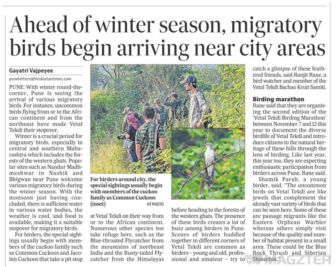 Clipping: Ahead of winter season, migratory birds begin arriving near city areas