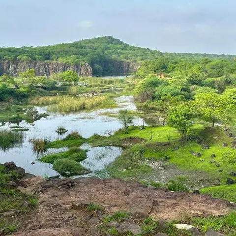 Quarry lake after the monsoon